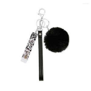 Schlüsselanhänger Puller mit Plüsch-Pompom-Armband Schlüsselanhänger Bankkarten-Grabber ATM-Clip für lange Nägel Ornament Miri22