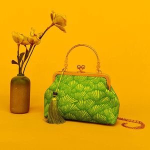 Abendtaschen Mode Blumen Umhängetasche für Frauen 2022 Luxushandtaschen Eleganter chinesischer Stil Kette Einkaufstasche Damen Tuch UmhängetascheAbend