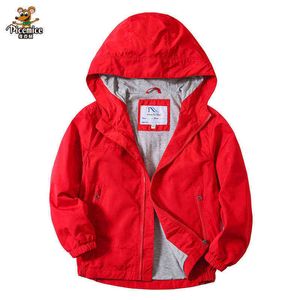 Thin Kids Boys Offee New 2021 Spring Fashion Wind-Ronate Hoodie Cotton Jackets для 3-14-летних мальчиков Kids Fashion Clothing J220718