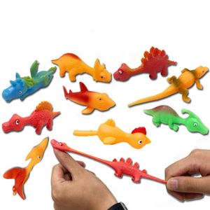 Fidget Toys ejeção de dinossauro TPR Simulação de ventilação de candidato a animais Dart Dart Crianças Presentes de brinquedo