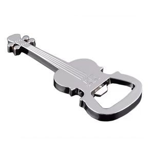 Creative Gift Zinc Alloy Beer Guitar Bottle Opener Keychain Key Ring Key Chain Openers Festival Party Supplies
