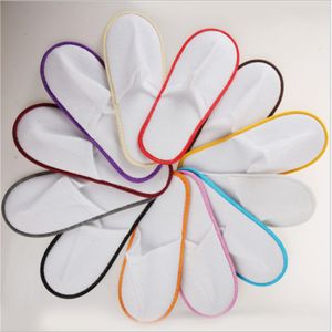 Travel Hotel SPA Anti-slip Disposable Slippers Home Guest Shoes Multi-colors Breathable Soft Portable Disposable Slippers