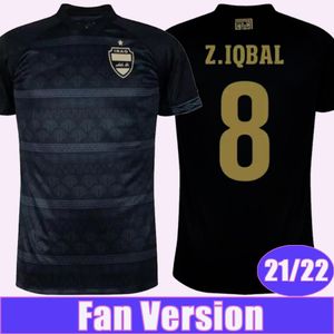 2021 2022 Irak Nationalmannschaft Herren-Fußballtrikots, Heimtrikot, schwarze Fußballtrikots, kurzärmelige Uniformen für Erwachsene