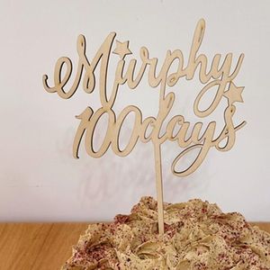 Other Festive & Party Supplies Custom Name Baby 100 Days Birthday Cake Topper Memorial Decoration Shower Hundred Day FeastOther