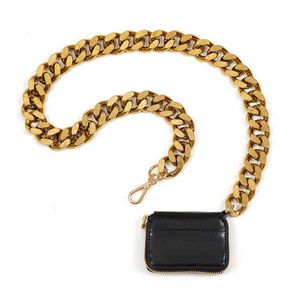 Kar Purse Women's Thick Chain Single Shourdeld Messenger Bag Change Chest Bag Ins Super Fire PUミニウォレット女性カードバッグ220725