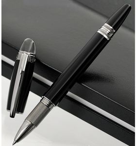 Promotion Luxury Monte Black Resin Rollerball pen Ballpoint pen Stationery Office School Supplies Writing Smooth Fountain pens With Serial Number