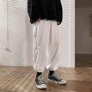 Ruffian yakışıklı erkek pantolon moda marka pantolon bahar ve sonbahar düz tüp gevşek iş pantolon trend çok yönlü çoklu cep g220713