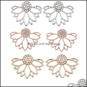 Body Arts Lotus Style Earrings Cz Gem Ear Studs Colorf Flower Alloy Women Jewelry Drop Delivery 2021 Topscissors Dhdxl