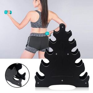 Acessórios Space de fitness Salvando o suporte de armazenamento portátil Dumbbell Rack Home Gym Exercício Organizador 5 Camadas Escritório Vertical