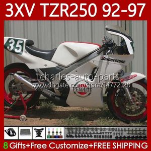 Fairings for Yamaha TZR 250 TZR250 R RR TZR-250 TZR250R 92 93 94 95 96 97 Vitgrön kropp 117NO.54 YPVs 3XV TZR250-R 1992 1993 1994 1995 1996 TZR250RR 92-97 Kroppsarbete