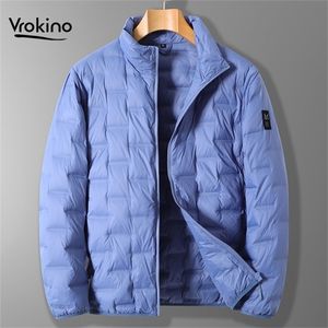 Large size 6XL 7XL 8XL Men's winter high-quality lightweight down jacket Loose men's stand-up collar warm ultra-thin jacket 201210