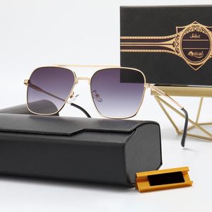 Marca Designer Óculos de Sol para Mulheres Homens Luxo Vintage Mach Óculos De Moda Estilos de Verão Óculos De Sol Alta Qualidade Esquadrada Forma Homem UV 400 DT Metal Raias Óculos Óculos