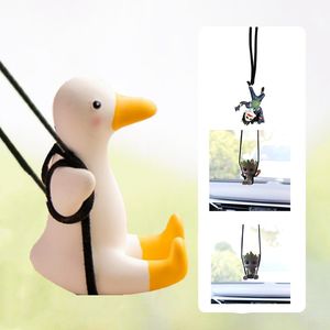 Gips Auto Zubehör Schaukel Ente Aktion Spielzeug Figuren Clown Nette Anime Anhänger Auto Rückspiegel Ornamente Geburtstag Geschenke