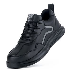 Mężczyźni Buty Bezpieczeństwa Buty Steel Toe Head Nakrywicznioszczelne Przeciwciężarskie Noszące Oddychające Światowe Sneakers Buty na zewnątrz antypoślizgowego