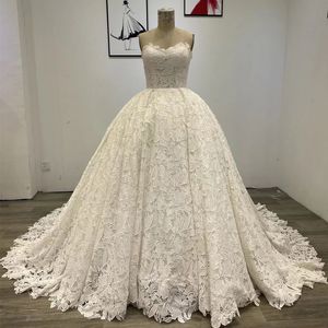 Bohemian Lace A Line Wedding Dress Strapless Appliques Sleeveless Bride Dresses Sexy Lace Up Bridal Gowns Formal