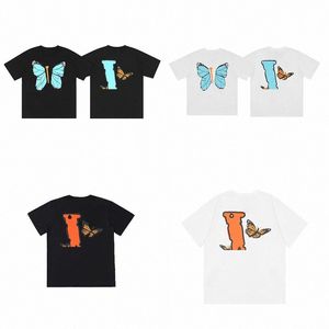 T-shirt da uomo Designers t Pantaloncini T-shirt a maniche Fashion Butterfly Abbigliamento da uomo T-shirt da strada