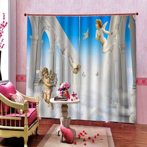 European angel building new design blackout curtain For living room and bedroom Window decoration high quality curtains