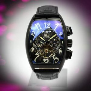 Lussuoso movimento meccanico automatico Orologio 45mm Cintura in vera pelle Luminoso Crimine popolare Presidente affari svizzera orologi regalo montre de luxe