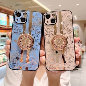Wholesale patterns iphone for sale - Group buy Bling Flower Pattern Rhinestone Phone Cases Designer Case Cover Diamond Golden Line Covers for iPhone XR X PROMAX