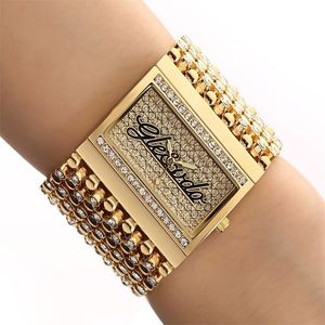 Kadınlar için yeni gd saat analog gündelik saat altın izle kuvars basit saat relogio feminino reloj mujer montre 201123
