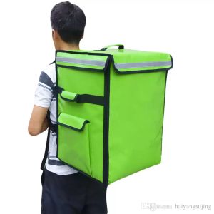 69L pizza takeaway food insulated bag large double shoulder ice bags refrigerator freezer waterproof backpack suitcase package picnic box