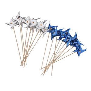 Party Decoration 50pcs Mixed Foil Windmill Fruit Sticks Cocktail Picks Table