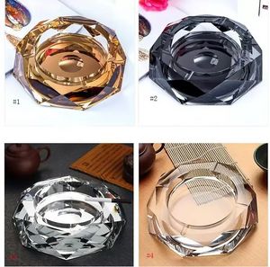 Posacenere ottagonale in vetro cristallo personalità creativa 5 tipi di colore moda squisito posacenere artigianale per decorazione domestica BES121