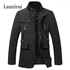 Giacca in misto lana da uomo Cappotto casual da uomo Giacche slim fit Moda Capispalla Uomo Primavera Autunno Soprabito Pea Plus Size 3XL