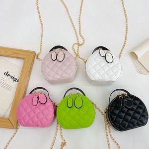 Candy color small embroidery line girl handbag baby princess chain cross body bag zero purse