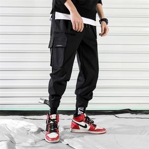 Streetwear Men Clothing Fashion Cargo Pants Men Ankle Black Jogger Pants Men Casual Beam Foot Sweatpants Asian Size M-3XL 201128