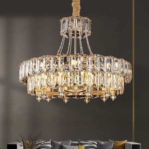 Modern crystal chandelier living room villa luxury decorative lighting 110-220V