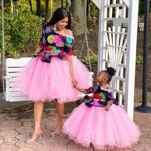 Skirts Pink Tutu Skirt Little Girl For Wedding Ball Gowns Fluffy Tulle Elastic Band Baby Girls MaxiSkirts