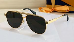 Солнцезащитные очки Evidence Metal Pilot для мужчин Золотые / темно-серые линзы Дизайнерские солнцезащитные очки Shades Sonnenbrille Wrap Occhiali da sole UV400 Очки с коробкой