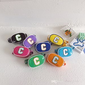 Детские письма дизайнер кошелек мод для мальчиков девочки Candy Color Zero кошельки дети напечатанные сумки с одиночным плечом Crossbody Casual Bag F1271
