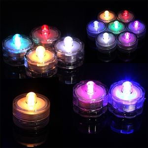 36 Paket/Lot Wasserdichte Hochzeit Unterwasser LED Teelicht Kerze Für Herzstück/Party/Weihnachten Flammenlose LED Teelicht weiß Neue T200601