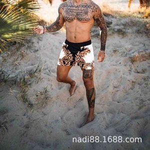 Neue Luxus Shorts Badestämme für Männer Sommer High End Gedruckt Schnelltrockner Strand Schwimmen Shorts Herrenbekleidung Streetwear Y220407