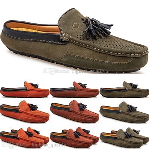 Primavera Estate New Fashion British Style Style Mens Canvas Casual Pea Shoes Pantofole Man Centosa Tempo libero Studente Uomini Lazy Drive Drive Overshoes Comfortable traspirante 38-47 1446