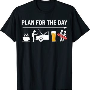 Mens Gifts For Mechanics Funny Coffee Wrench Beer Adult Humor T-Shirt Birthday Top T-shirts Men's Tops Shirt Birthday 220520