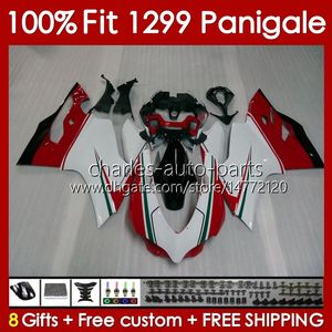 OEM-kropp för Ducati Panigale 959 1299 S R 959R 1299R 15-18 Kroppsarbete 140NO.12 959-1299 959S 1299S 15 16 17 18 Ram 2015 2016 2017 2018 Injektion Mögel Fairing Red Factory