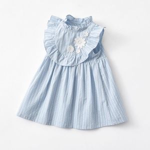 Mädchenkleider Kinderkleidung Mädchenkleid Sommer Reine Farbe Frische Liebesblumen Baby Mädchen Prinzessin KleidMädchen