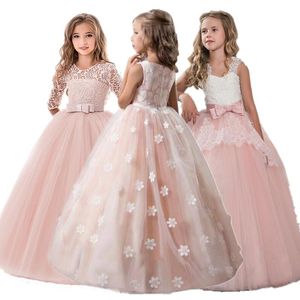 Girl s Dresses Fancy Girl Flower Petals Dress Children Bridesmaid Outfits Elegant Kids For Girls Party Prom Gown Princess Costume Y