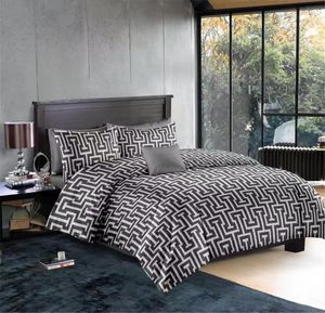 Геометрический рисунок одеяла Cover King Size Home Textile роскошные постельные принадлежности Высокое качество Queen Cotten Chiliter Set