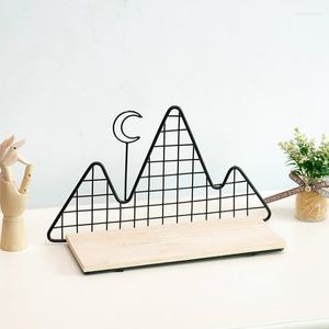 Iron Makeup Moon Mountain Shaped Organizer With Board Wall Table Cosmetic Storage Bath Holder Boxes & Bins