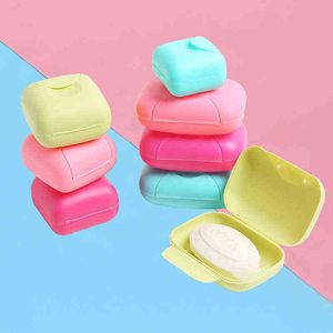 Handmade Soap Box Dish Plate With Lid Lock Sealed Travel Hiking Leakproof Container Holder Home Shower Bathroom Storage Cover Case VTMTL1248