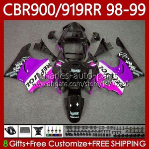 Corpo de OEM para Honda CBR900RR CBR919RR 989RR 900RR 98 99 Bodywork 127No.155 CBR919 CBR900 RR Repsol Rosa CBR 900 919 RR CC 1998 1999 900cc 919cc 1998-1999 Kit de justo