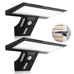 Luzes solares Sensor de movimento ao ar livre Jesled 90 LED LUZ DE SEGURANÇA DE LED [4 modos Charging USB] Luz de inundação de parede externa super brilhante à prova d'água