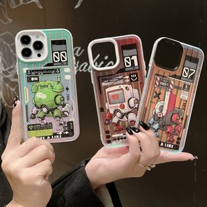 Laser Creative Robots Phone Cases For iPhone 14 14Pro 13 12 prevention shells