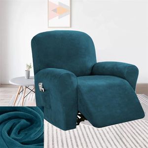 CHAIR COVERS One Piece Recliner Sofa Cover Velvet Lounger Lazy Boy Slipcover Stretch Tjocken Relax Massage Seatcovers