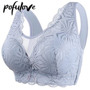 40-50 D E F Sottile Reggiseno Push Up Sexy Donna Plus Large Big Size Bralette in pizzo Lingerie Reggiseno senza fili Intimo moda Brasieres 220519