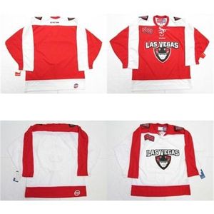 Nik1 Uomo Donna Bambino ECHL Las Vegas Wranglers cucita su misura qualsiasi nome e numero maglia economica rossa bianca maglie da hockey Goalit Cut